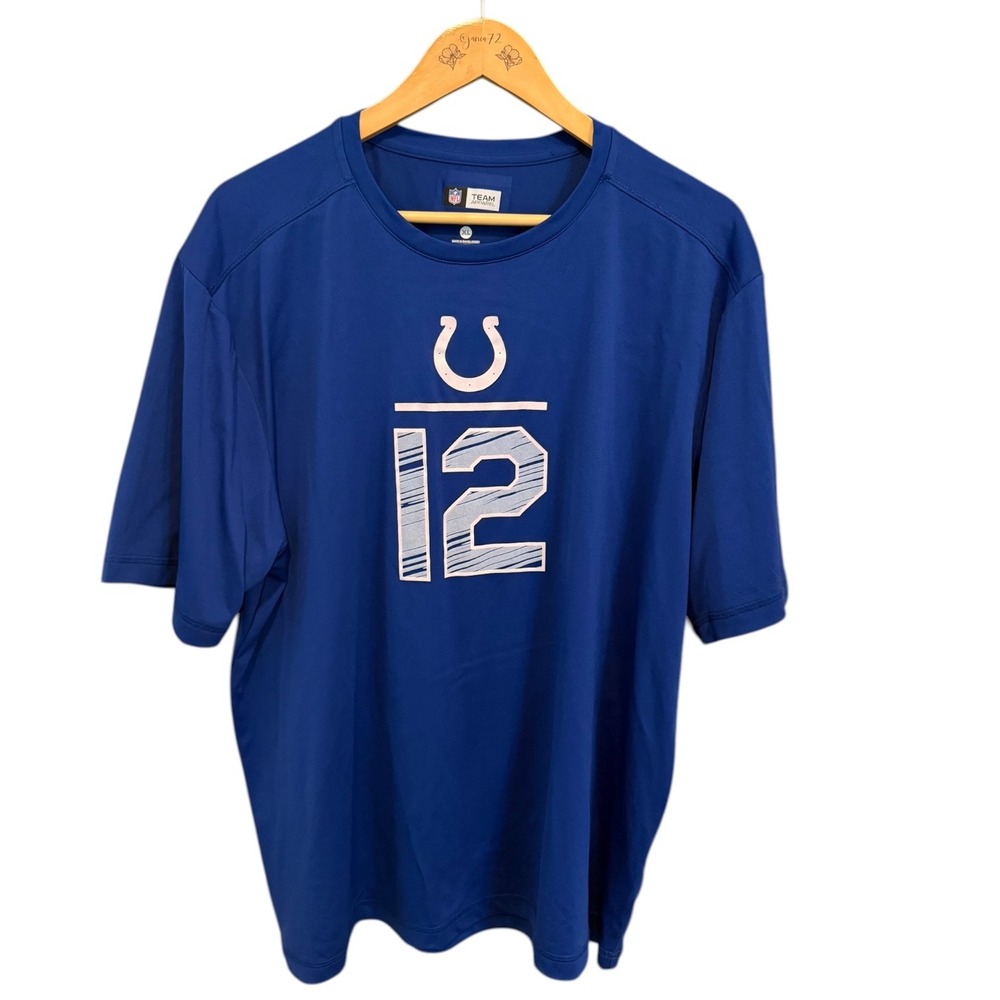 NWT NFL Team Apparel Indianapolis Colts Andrew Luck 12 Blue Performance Shirt XL